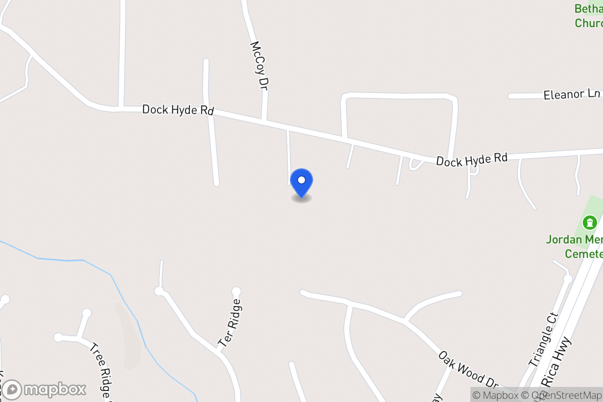 Map of 218 Dock Hyde Rd