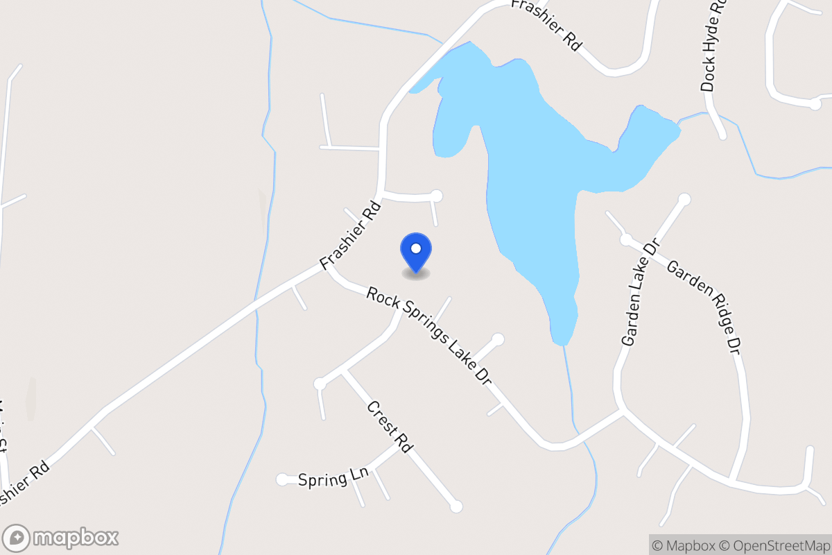 Map of 38 Rock Springs Lake Dr