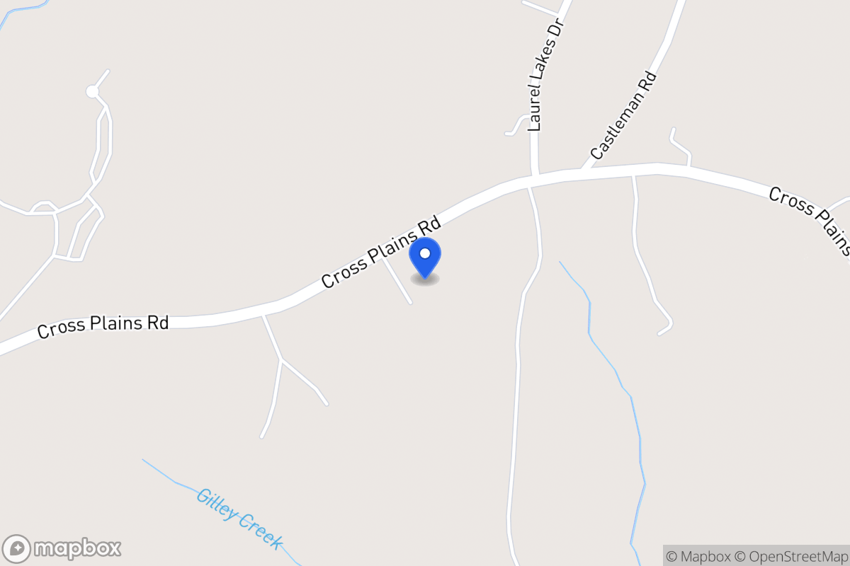 Map of 341 Cross Plains Rd