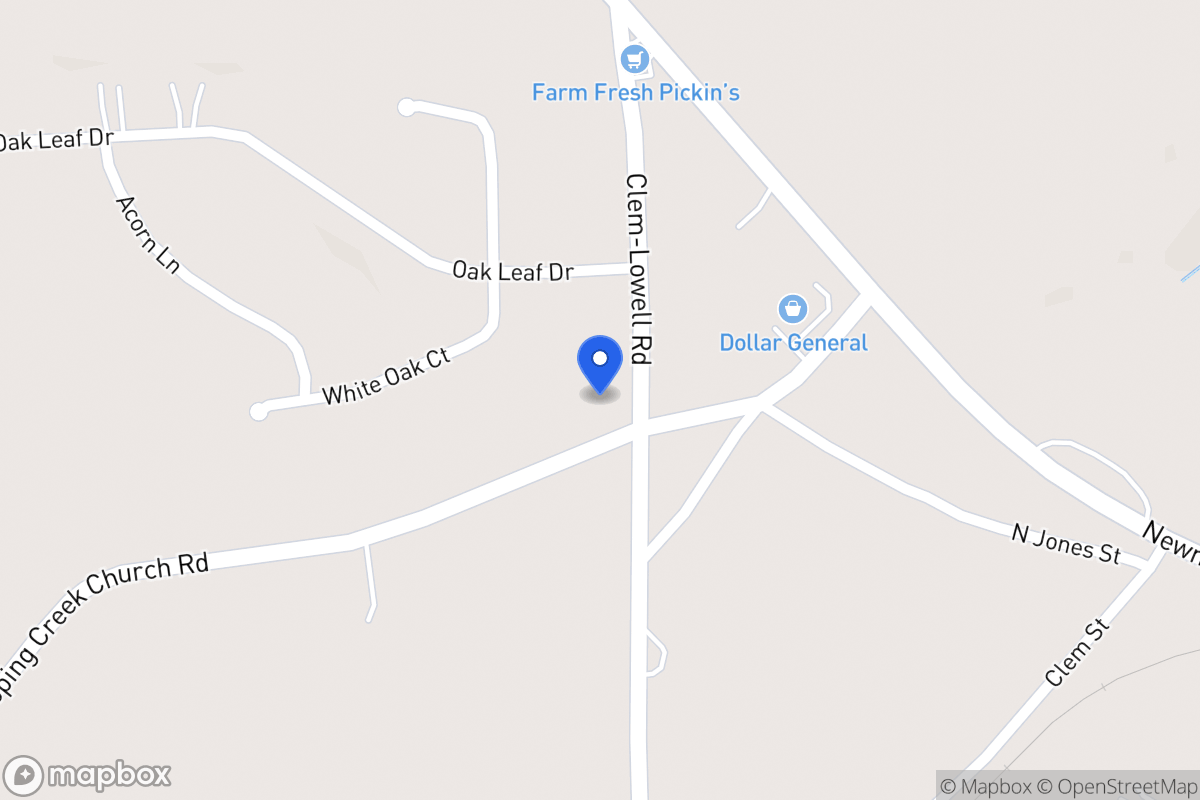 Map of 131 Clem Lowell Rd