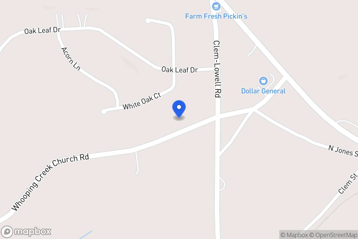 Map of 125 Whooping Creek Church Rd