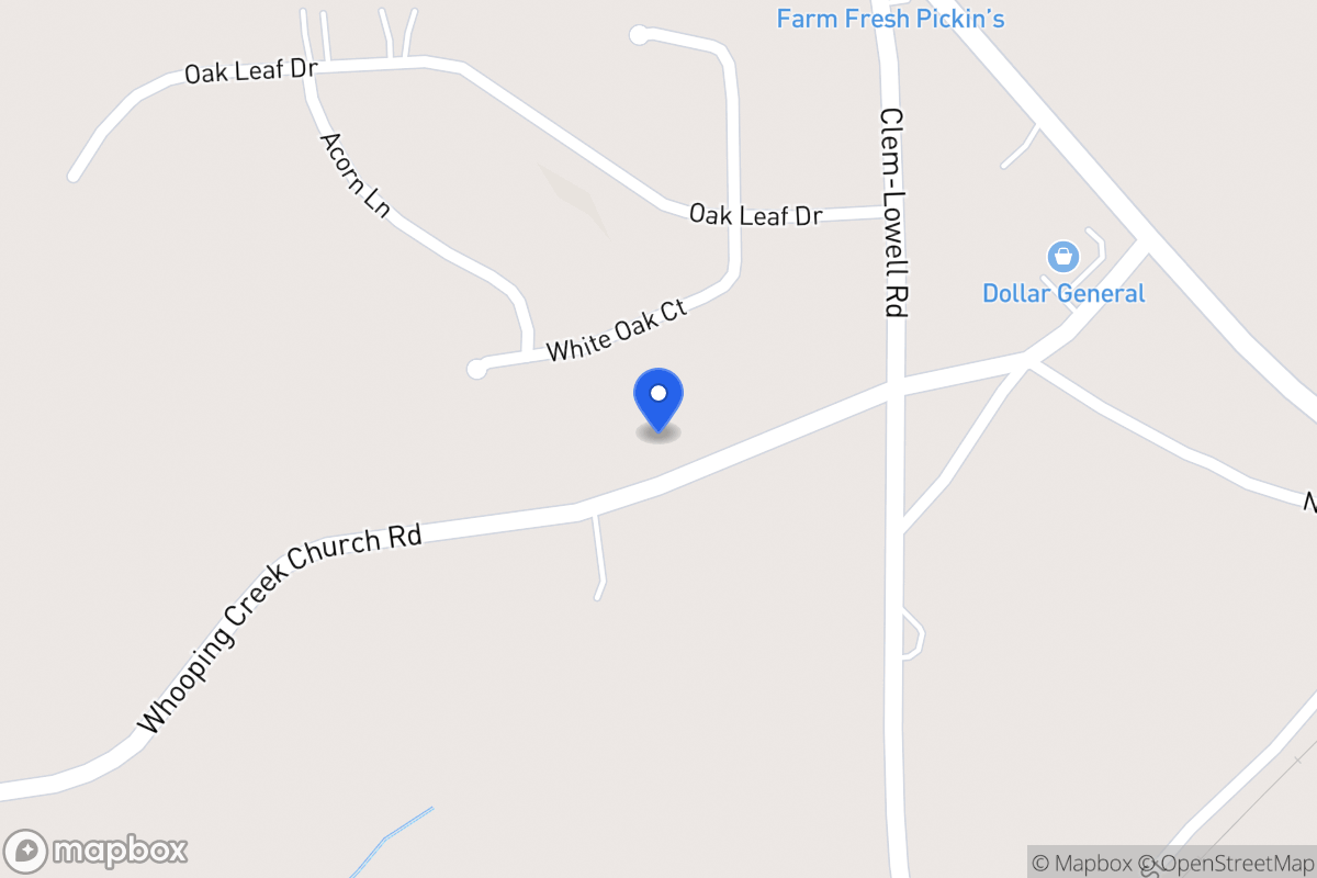 Map of 157 Whooping Creek Church Rd