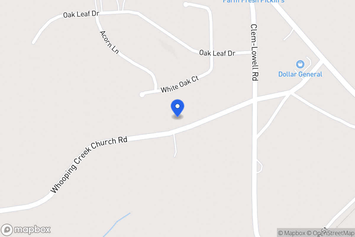 Map of 175 Whooping Creek Church Rd
