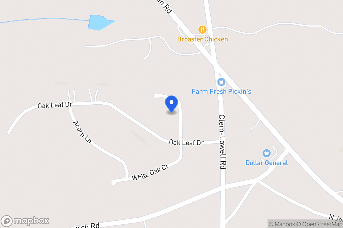 Map of 185 White Oak Ct