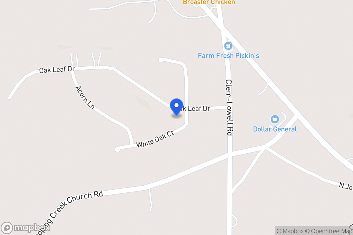 Map of 201 White Oak Ct