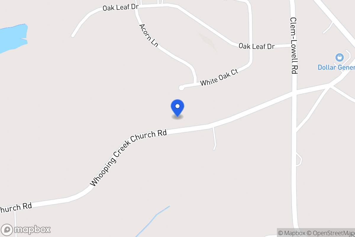 Map of 213 Whooping Creek Church Rd