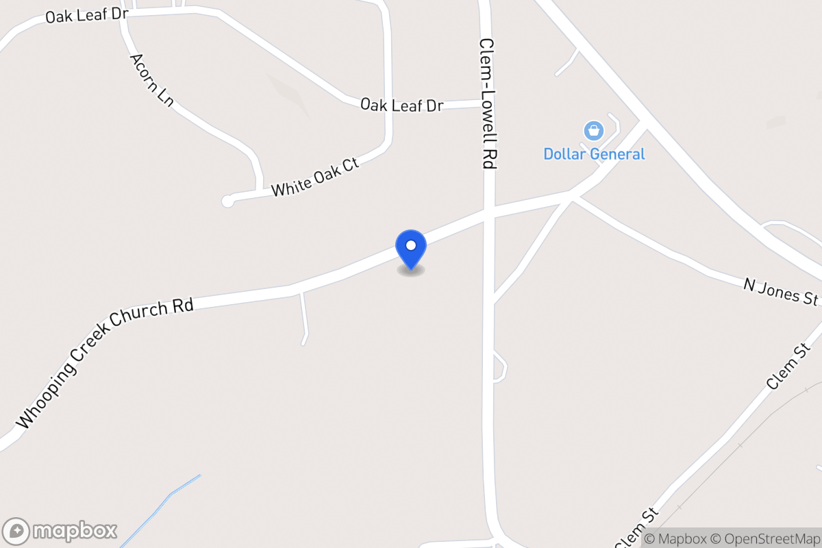 Map of 134 Whooping Creek Church Rd