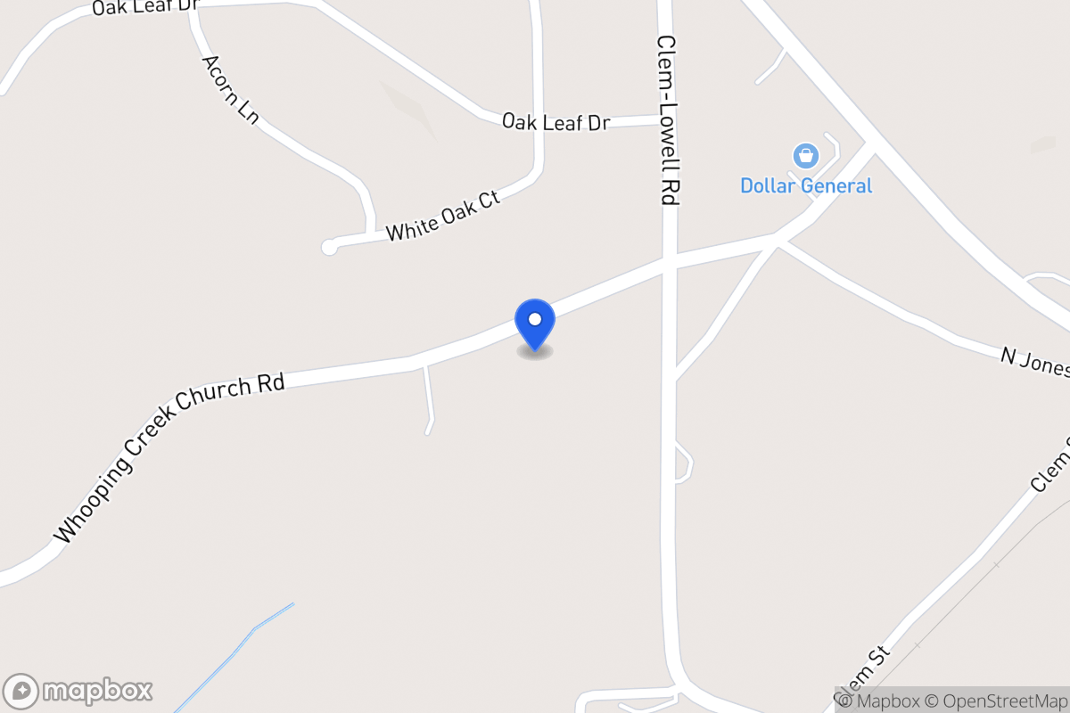 Map of 154 Whooping Creek Church Rd