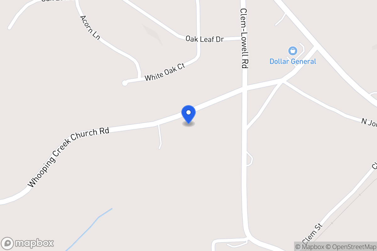 Map of 164 Whooping Creek Church Rd