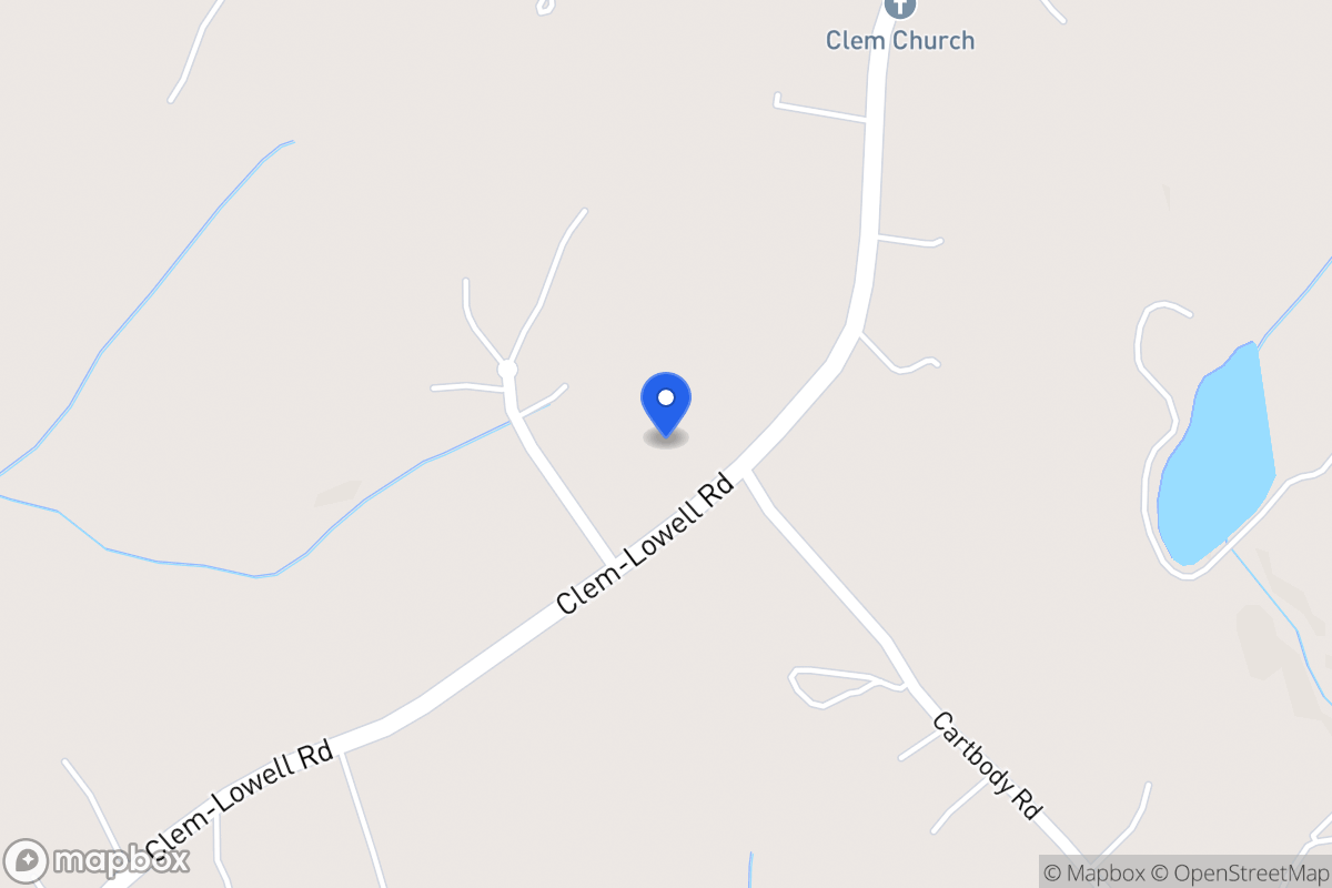 Map of 825 Clem Lowell Rd