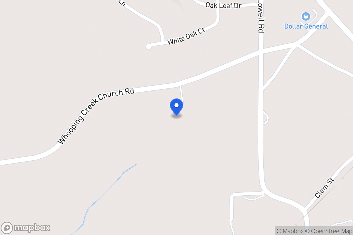 Map of 190 Whooping Creek Church Rd