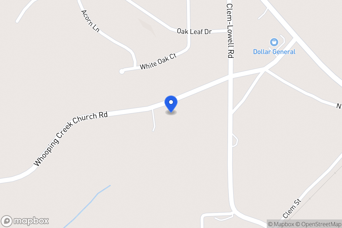 Map of 174 Whooping Creek Church Rd
