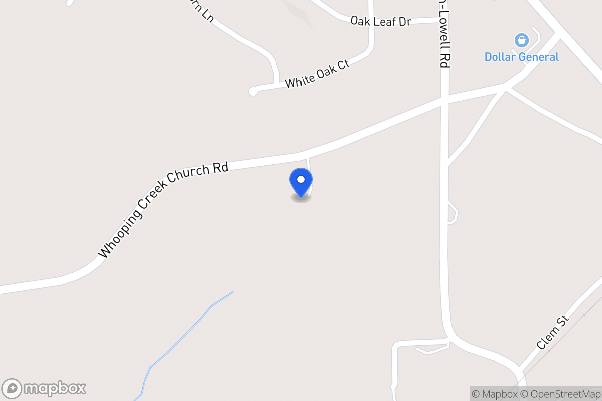 Map of 184 Whooping Creek Church Rd