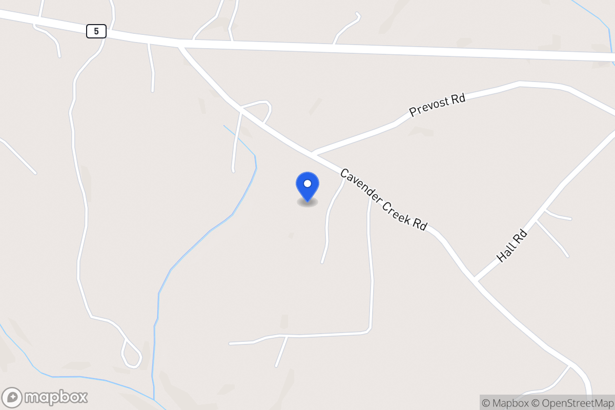 Map of 117 Cavender Creek Rd
