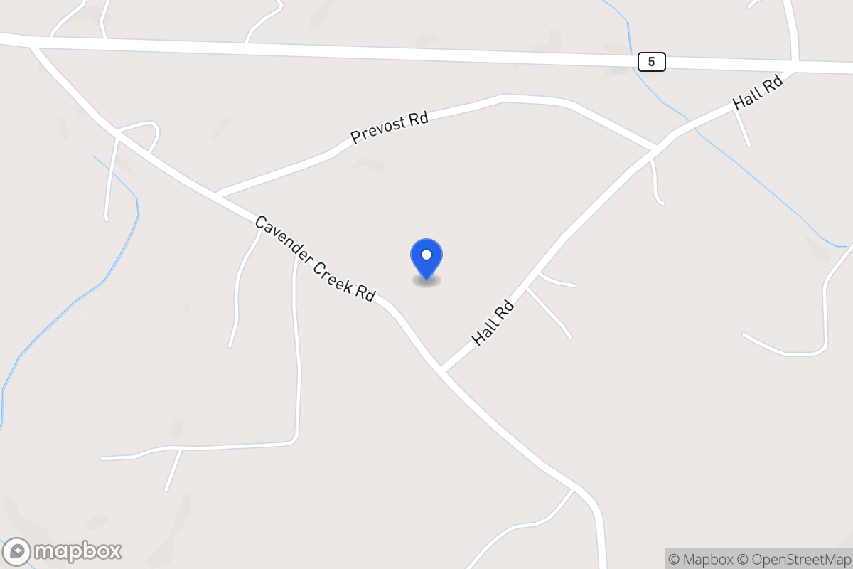 Map of 218 Cavender Creek Rd