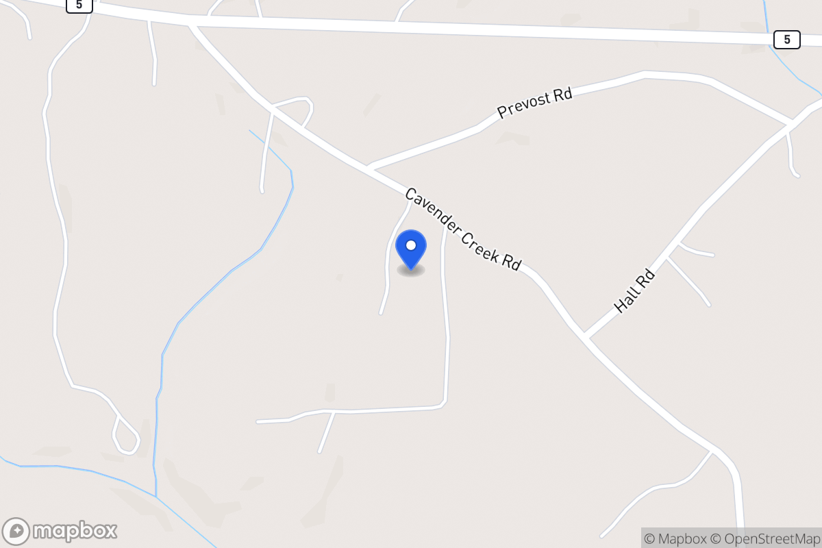Map of 123 Cavender Creek Rd