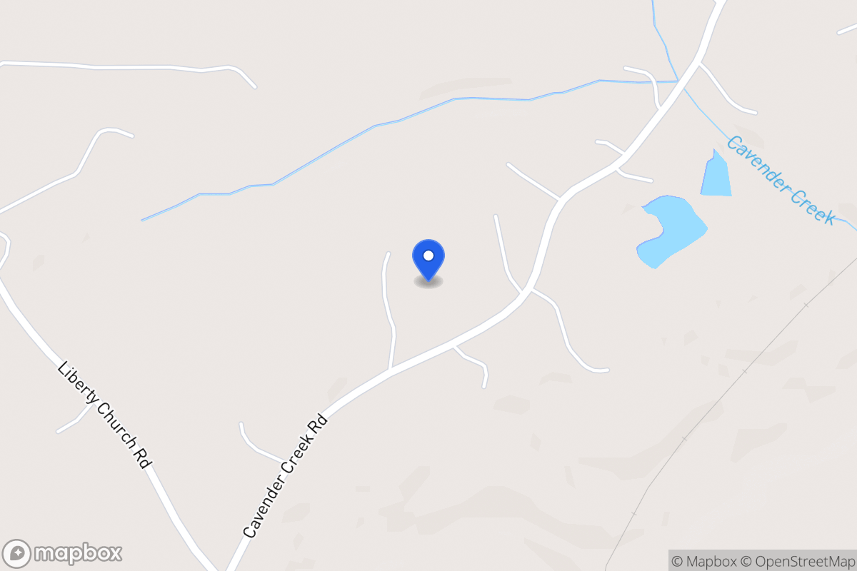 Map of 885 Cavender Creek Rd