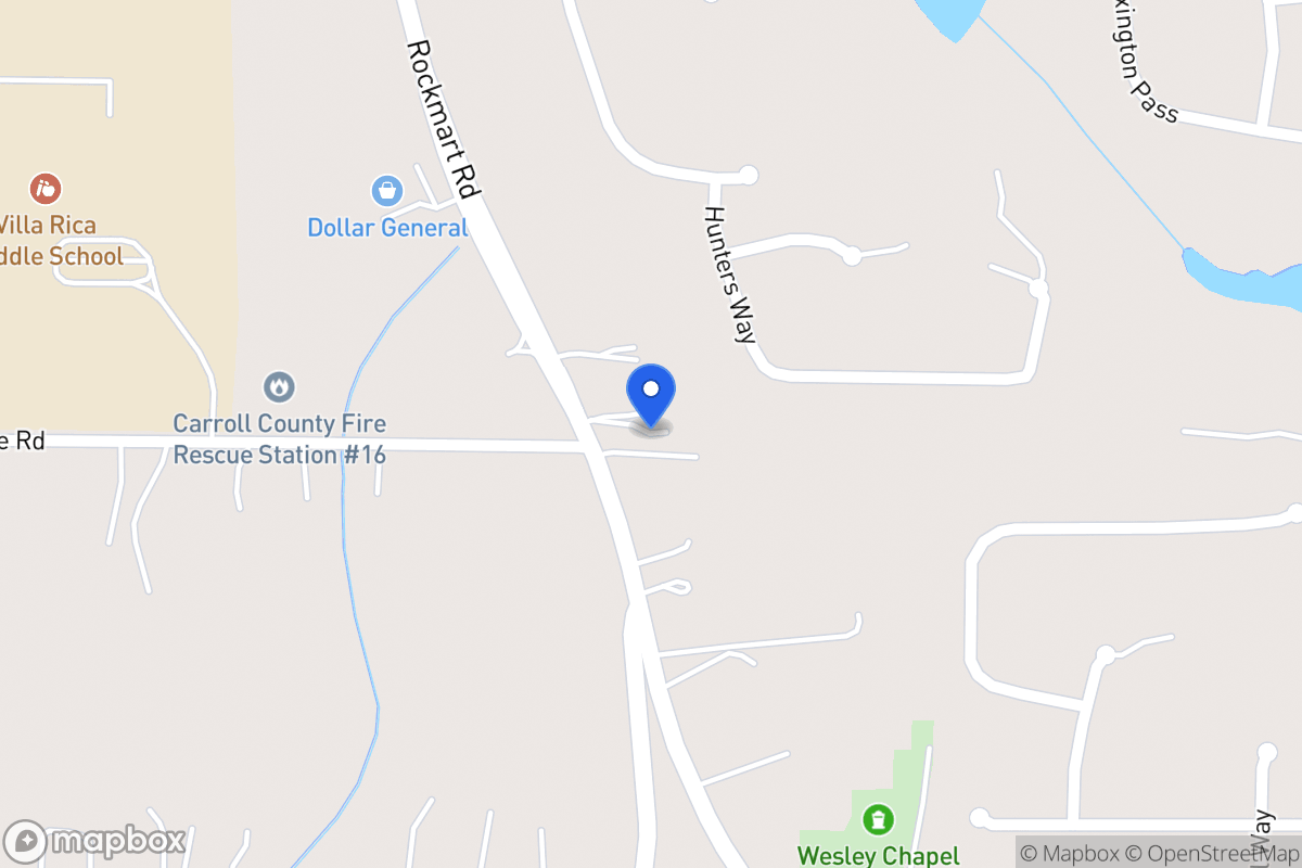 Map of 2501 Rockmart Rd