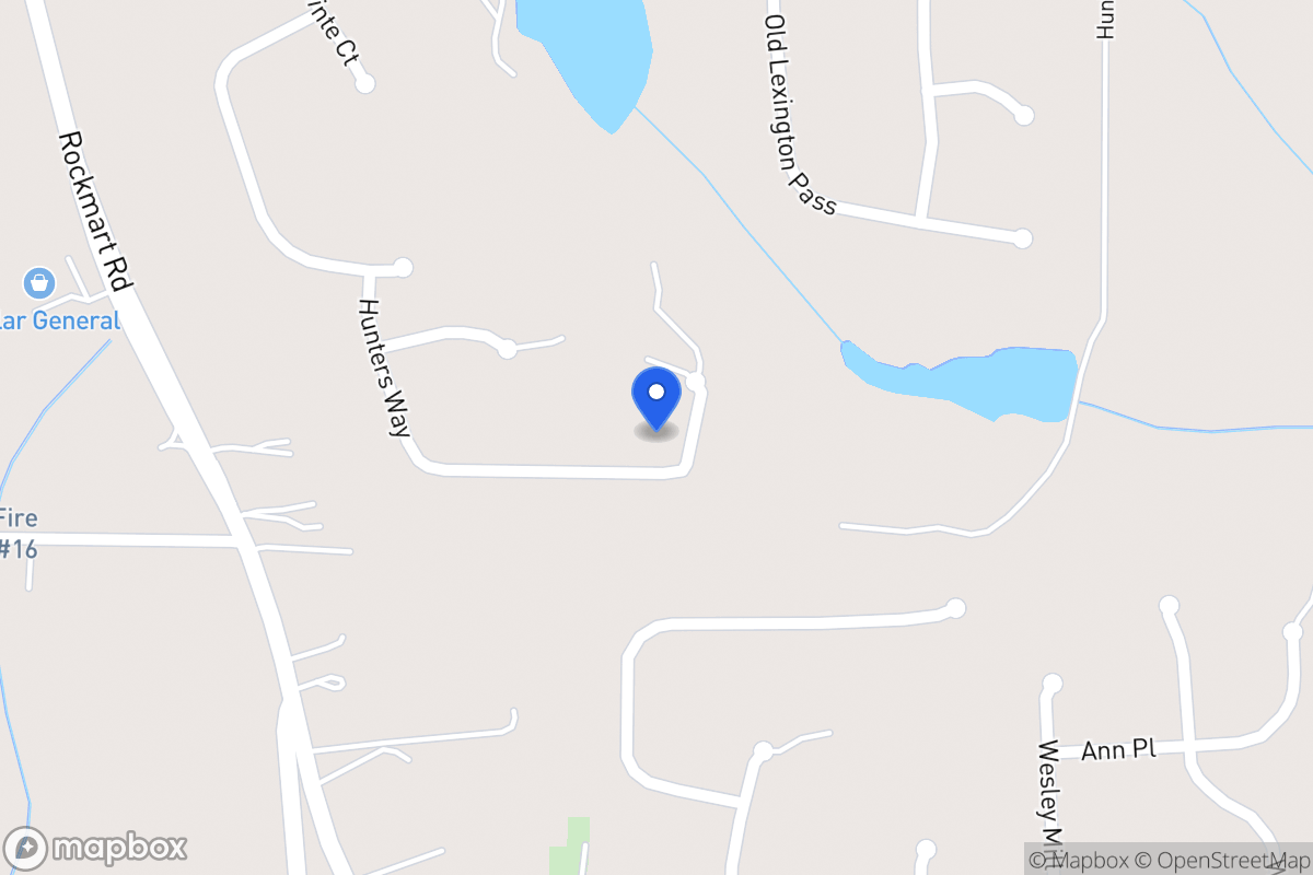 Map of 206 Hunters Way