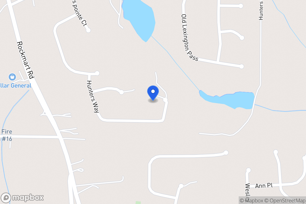 Map of 214 Hunters Way
