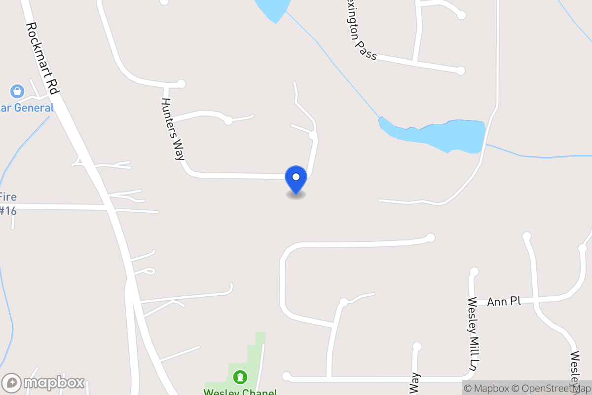 Map of 189 Hunters Way