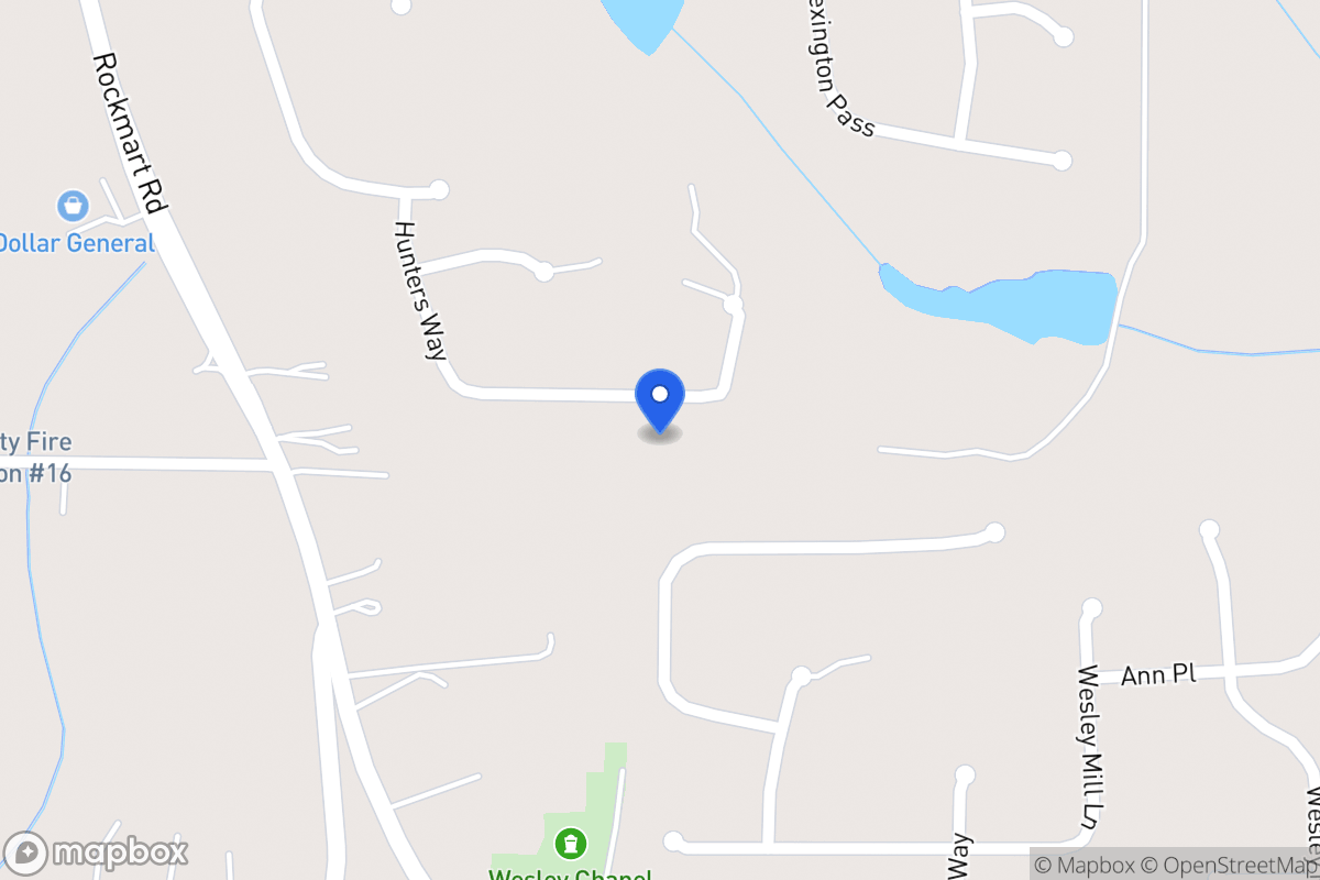 Map of 183 Hunters Way
