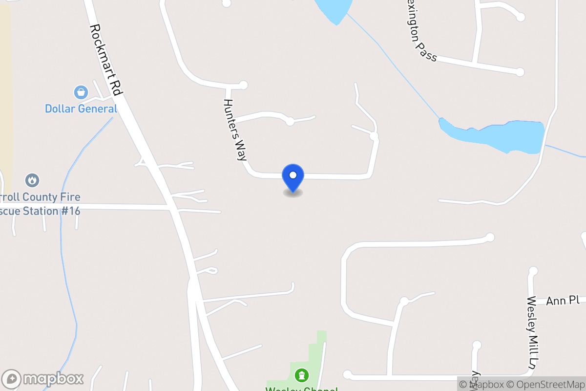 Map of 165 Hunters Way