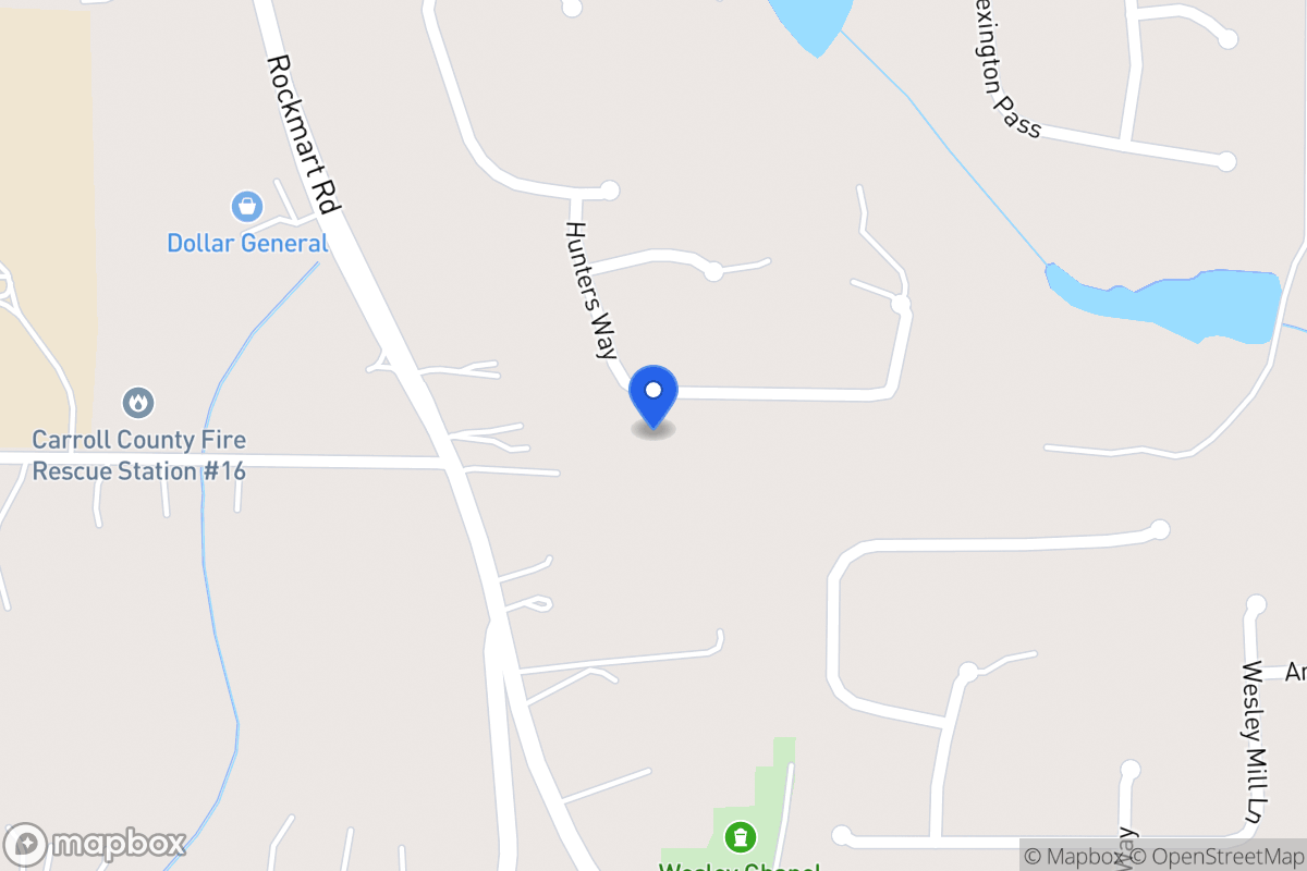 Map of 153 Hunters Way