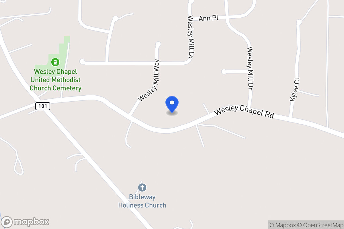 Map of 208 Wesley Chapel Rd