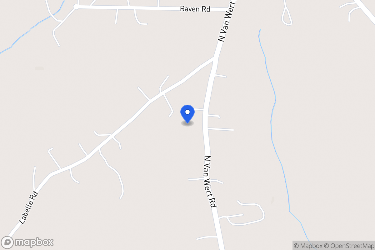 Map of 1496 N Van Wert Rd
