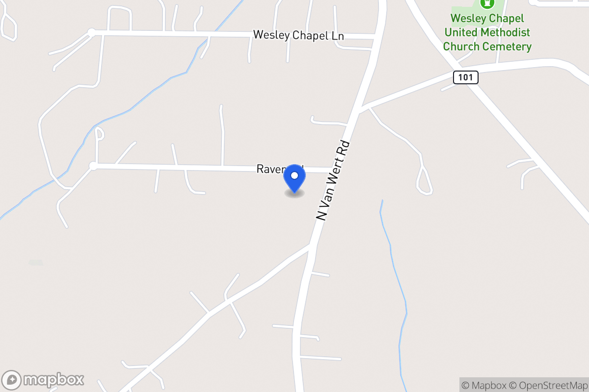 Map of 1588 N Van Wert Rd