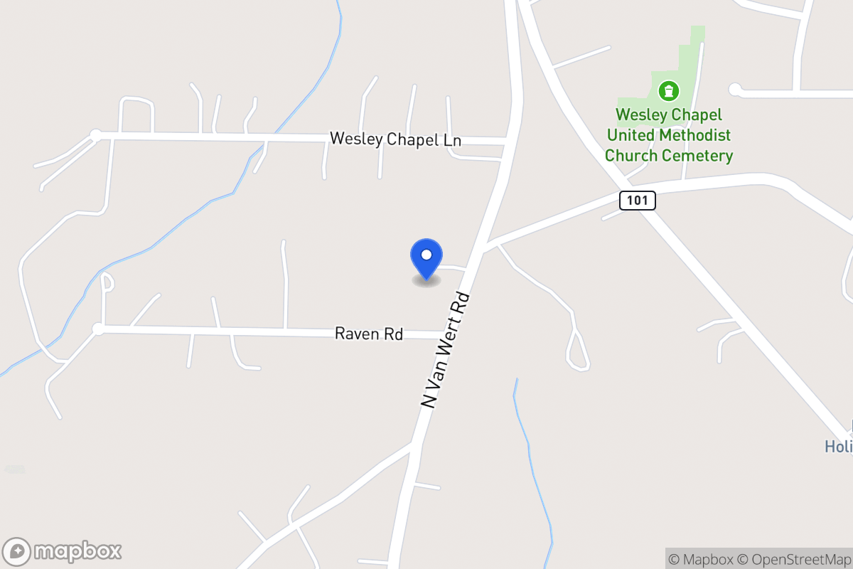 Map of 1640 N Van Wert Rd