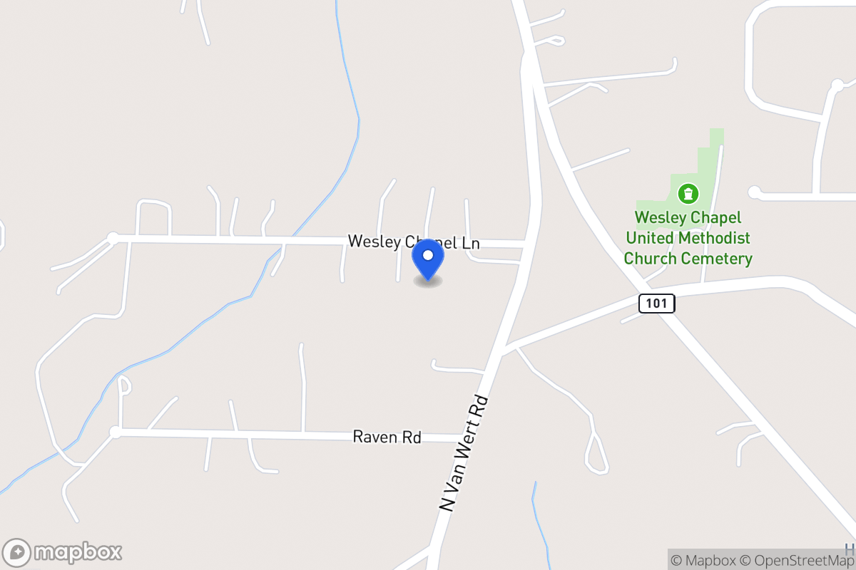 Map of 36 Wesley Chapel Ln