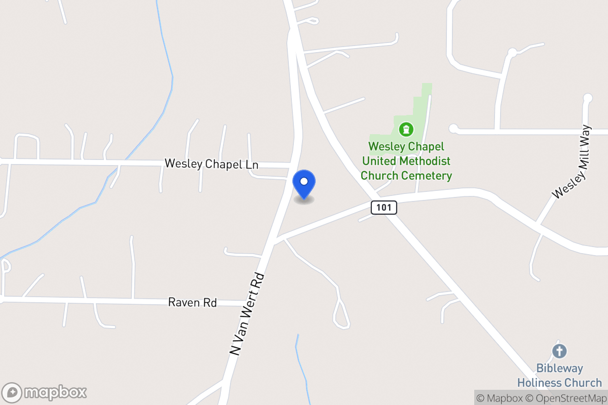 Map of 1695 N Van Wert Rd