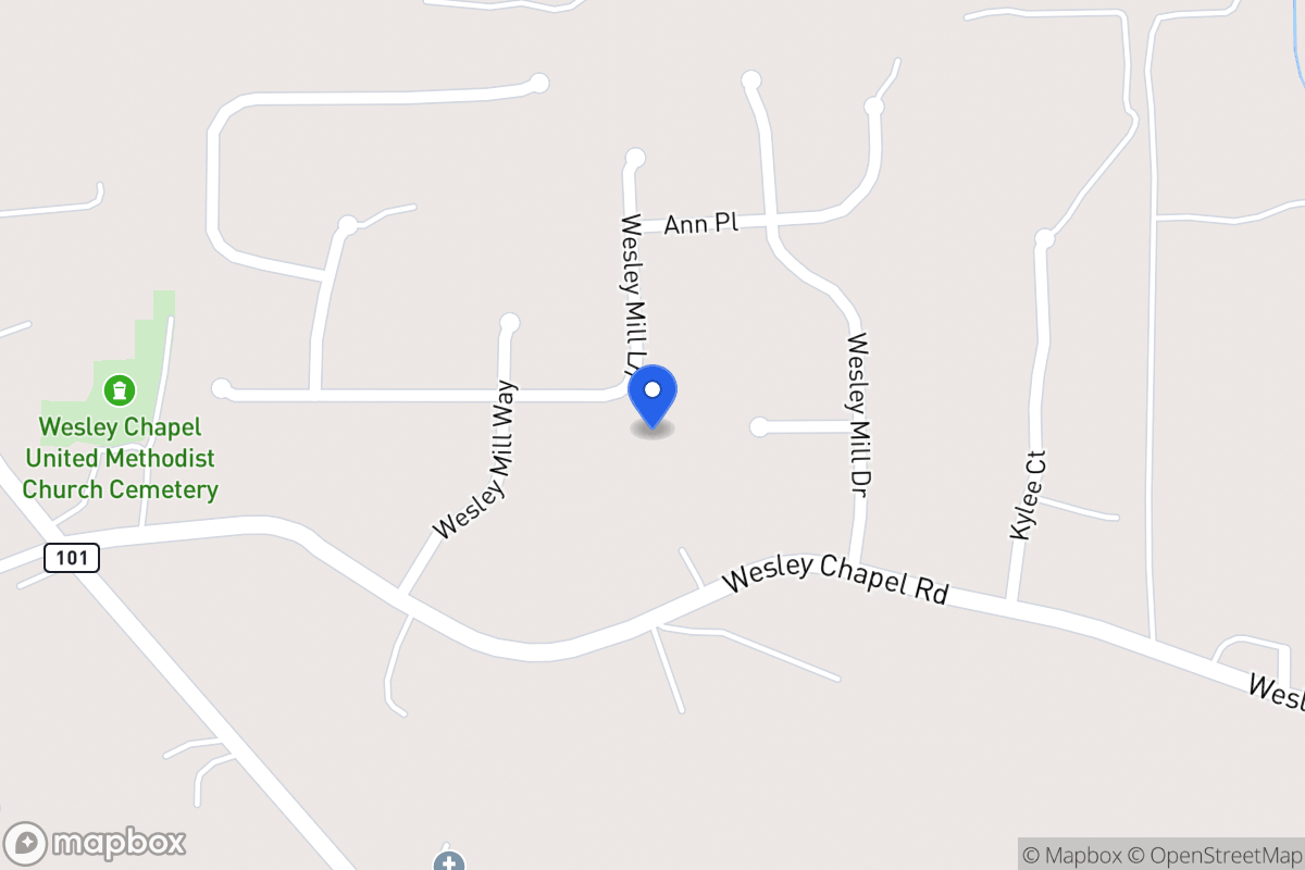 Map of 238 Wesley Mill Ln