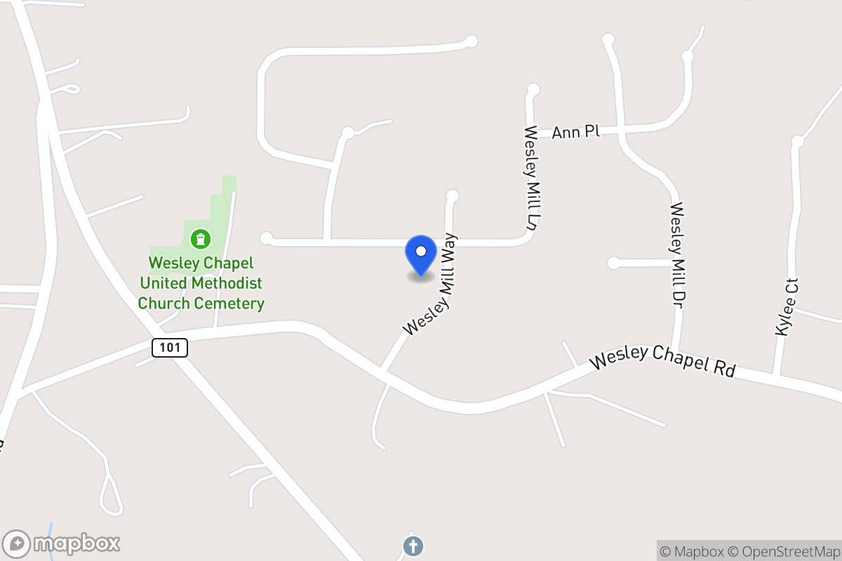 Map of 224 Wesley Mill Way