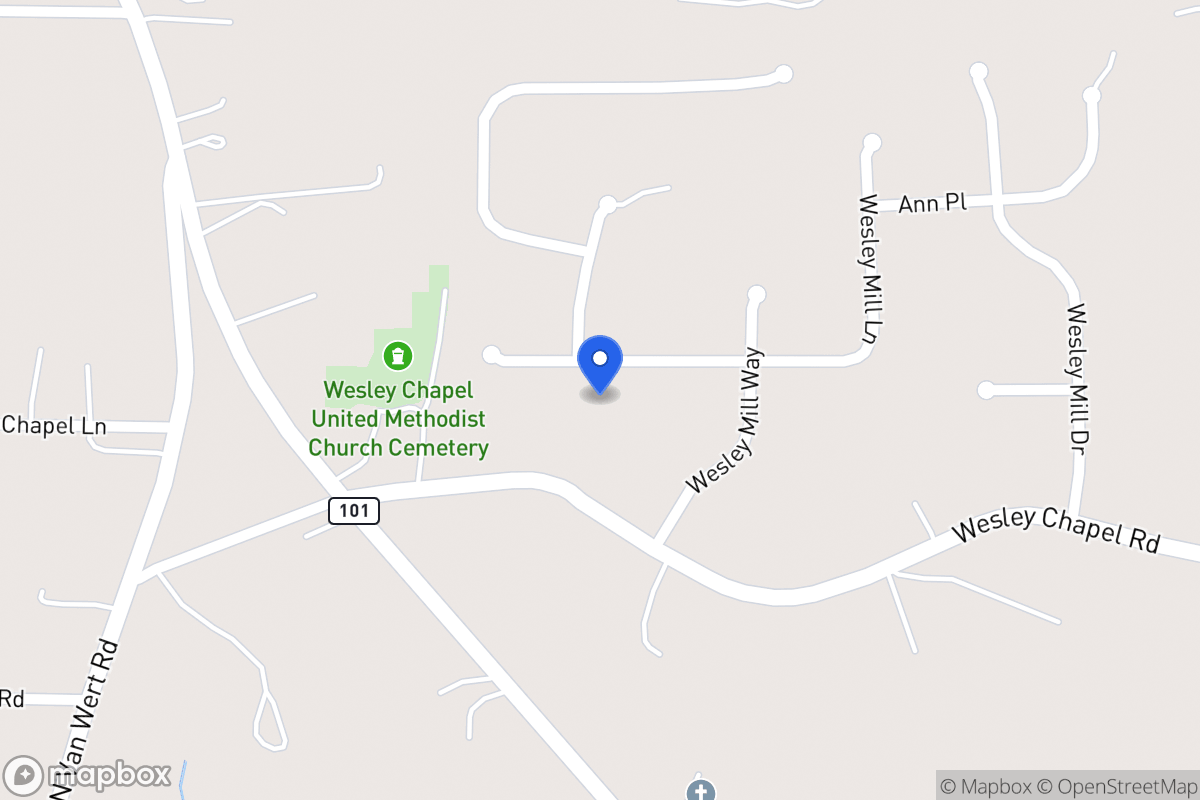 Map of 282 Wesley Mill Ln