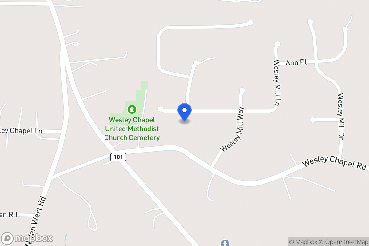 Map of 288 Wesley Mill Ln