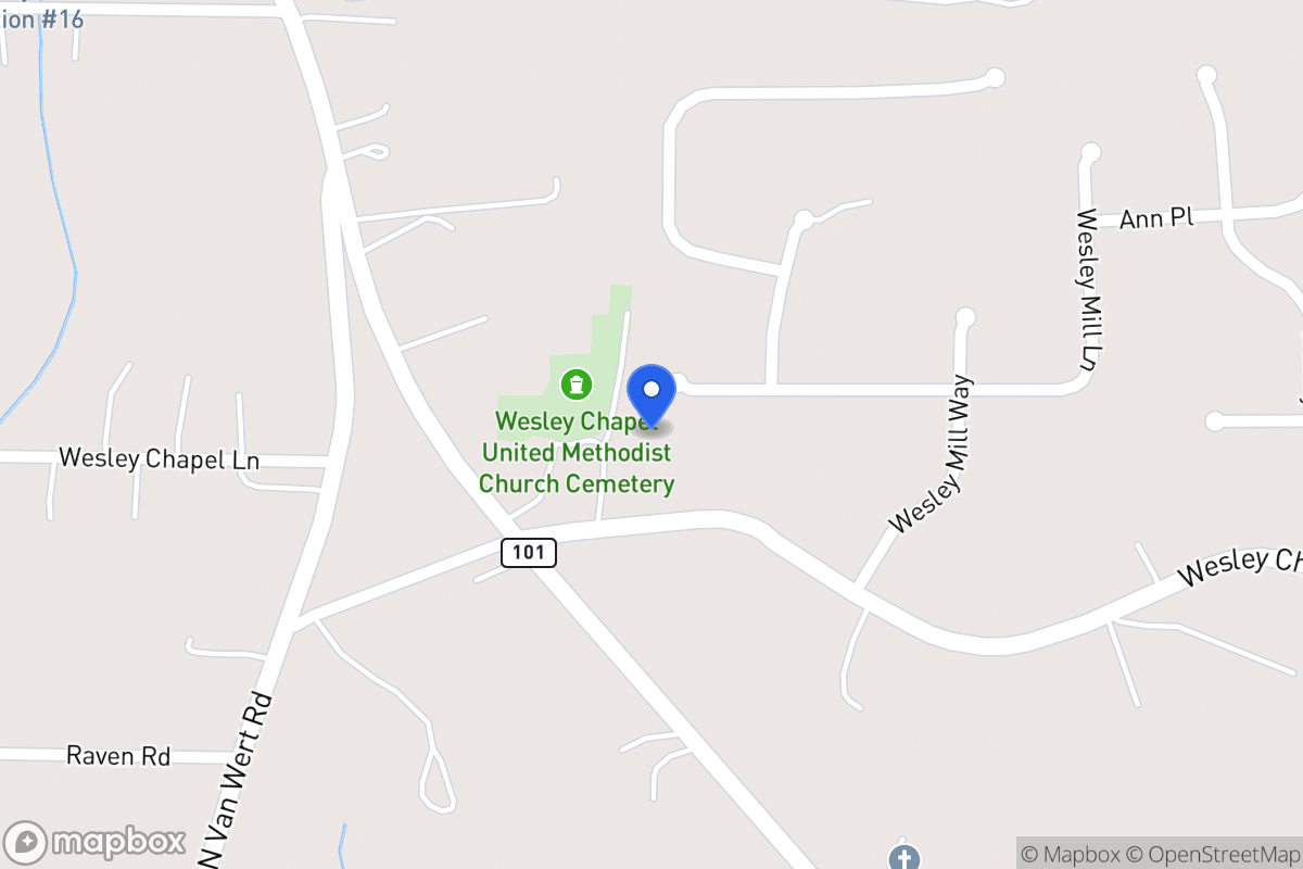 Map of 306 Wesley Mill Ln