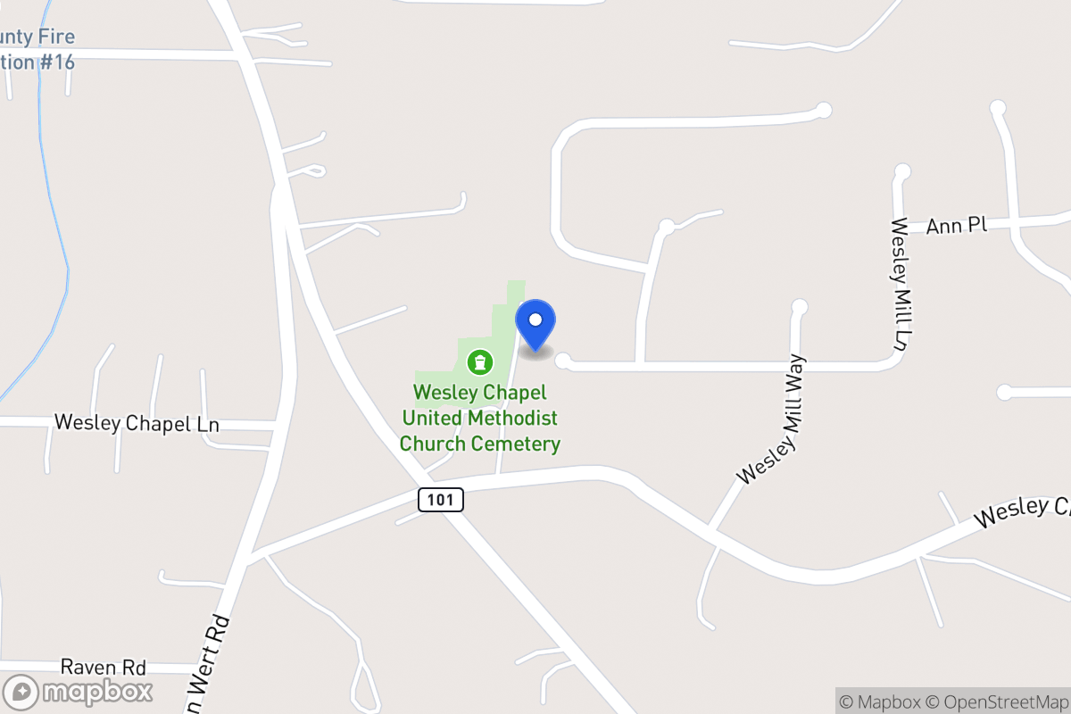 Map of 312 Wesley Mill Ln
