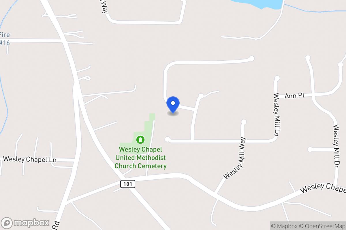 Map of 308 Wesley Mill Pl