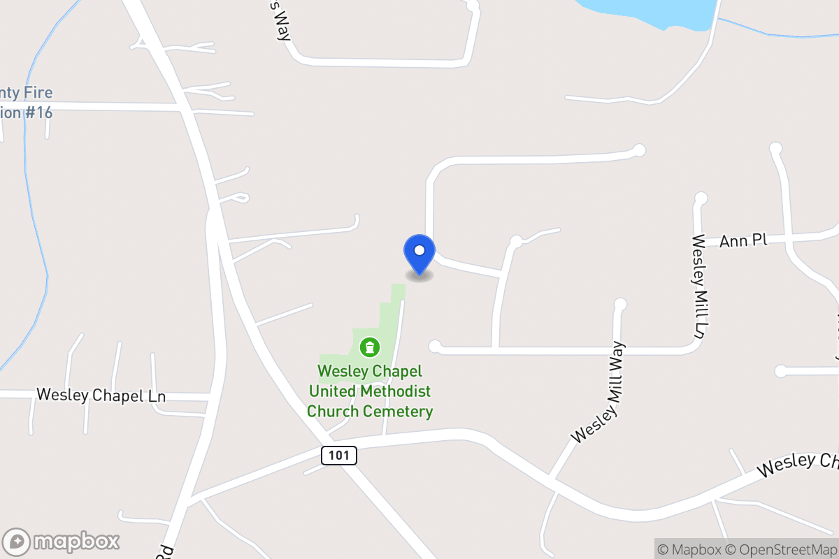 Map of 312 Wesley Mill Pl