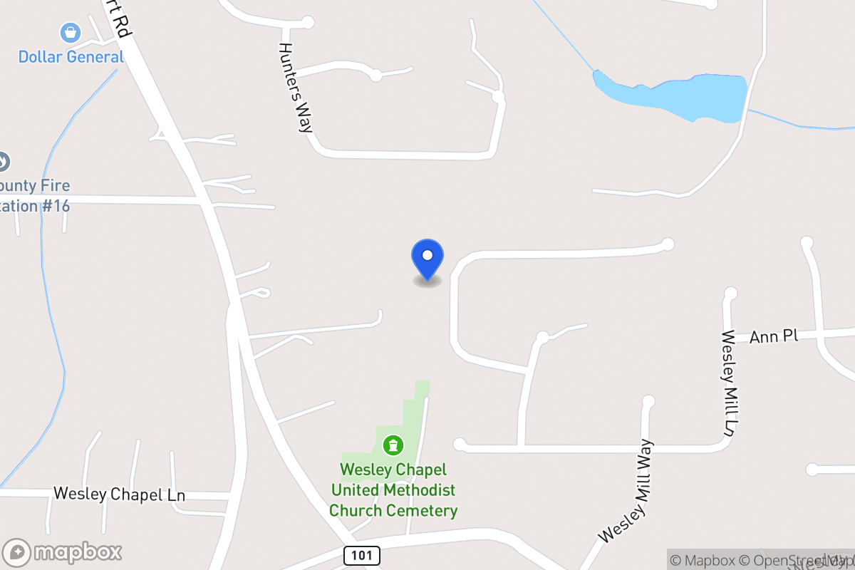 Map of 338 Wesley Mill Pl