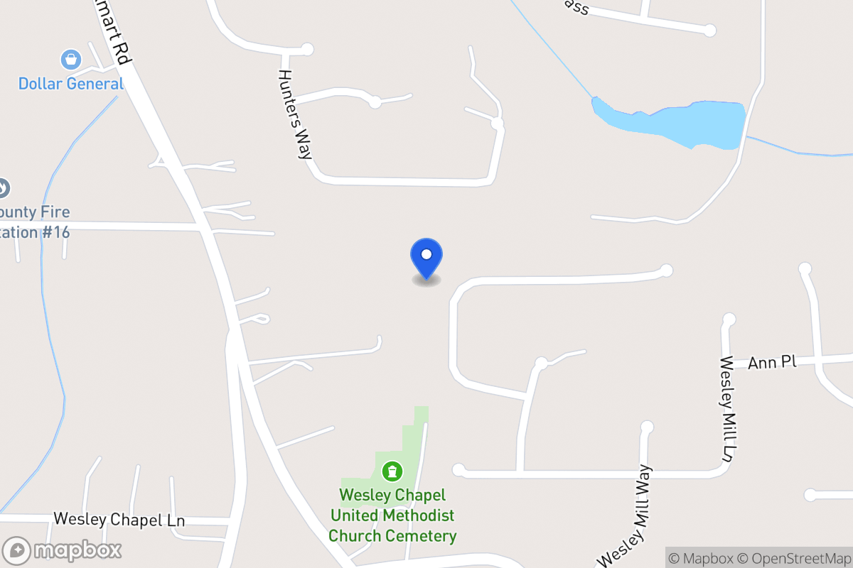 Map of 344 Wesley Mill Pl