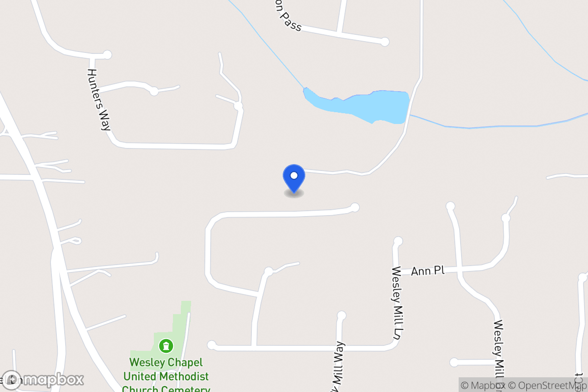 Map of 386 Wesley Mill Pl