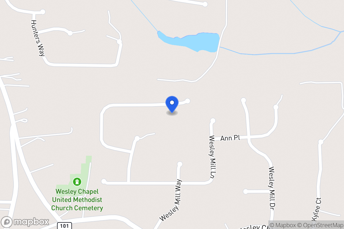 Map of 401 Wesley Mill Pl
