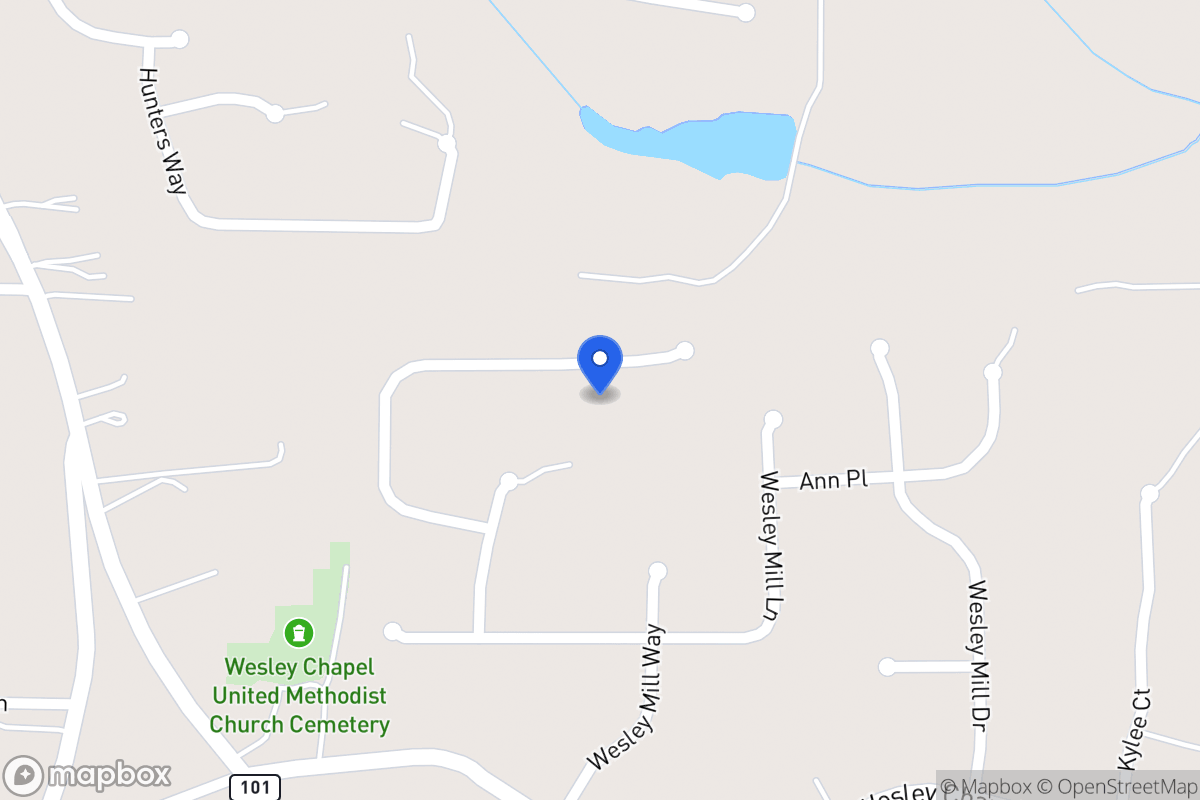 Map of 395 Wesley Mill Pl