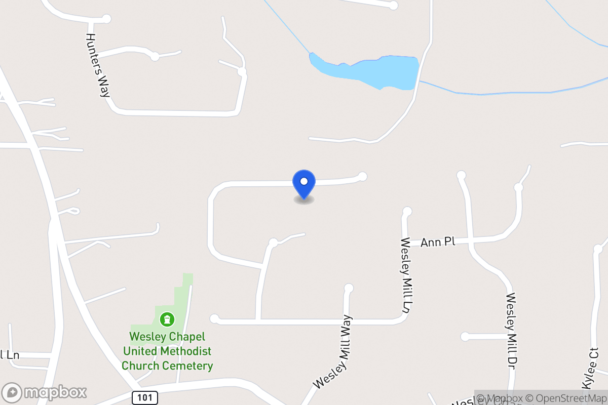 Map of 389 Wesley Mill Pl
