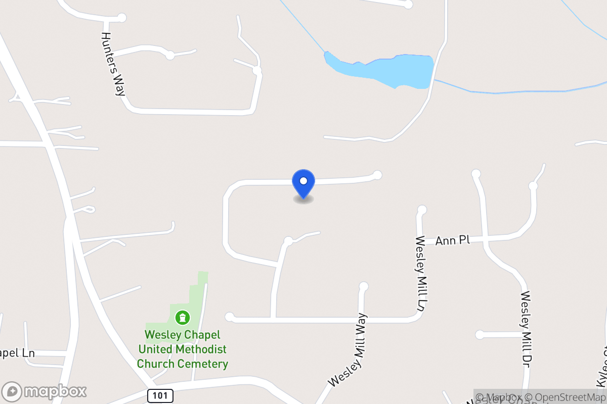 Map of 383 Wesley Mill Pl