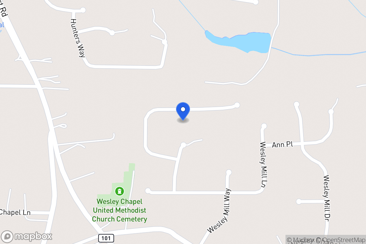 Map of 377 Wesley Mill Pl